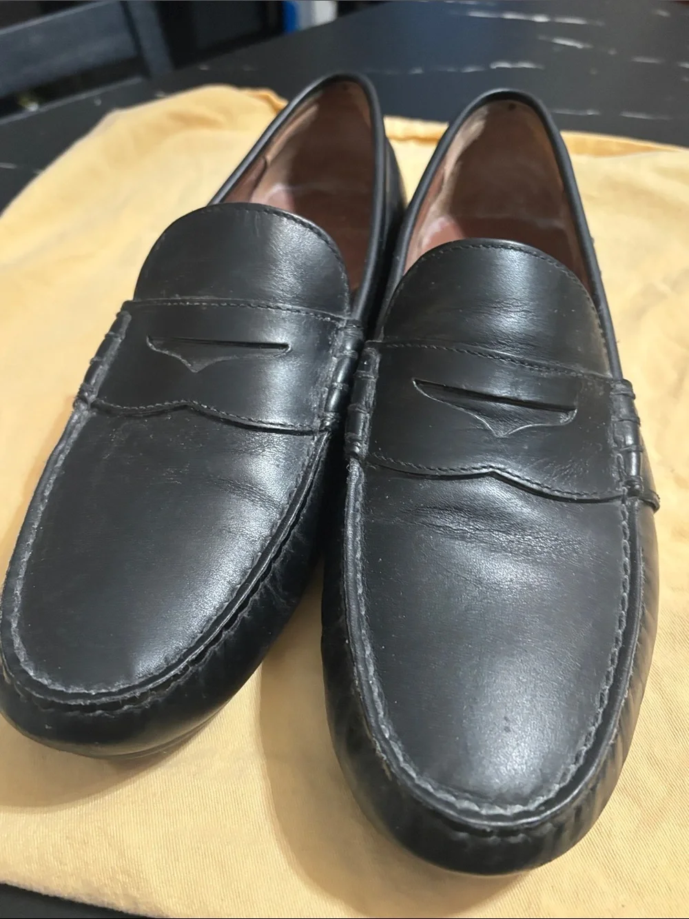 Polo by Ralph Lauren Black Leather Penny Loafers